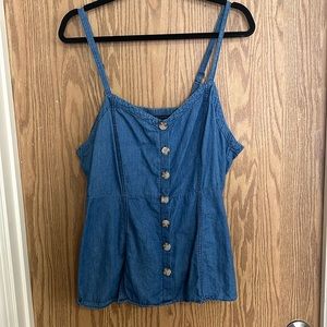 Chambray  peplum Tank